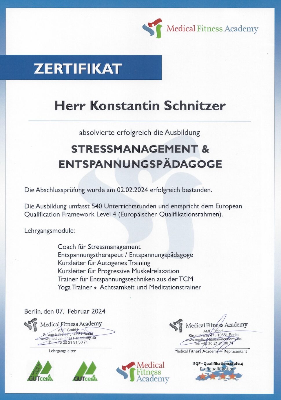 certificate-stressmanagement